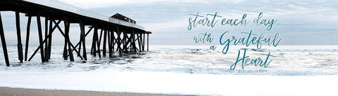 Grateful Pier Black Ornate Wood Framed Art Print with Double Matting by Carpentieri, Natalie