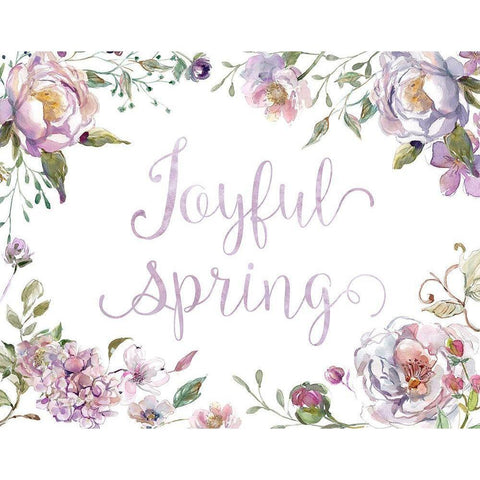 Joyful Spring White Modern Wood Framed Art Print by Robinson, Carol