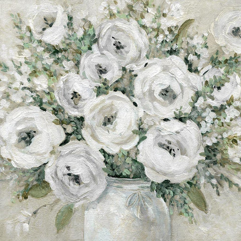 Simply Soft White Modern Wood Framed Art Print by Robinson, Carol