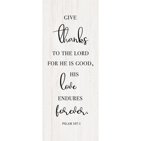 Give Thanks to the Lord Black Modern Wood Framed Art Print with Double Matting by CAD Designs