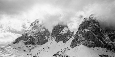 Dolomites Black Ornate Wood Framed Art Print with Double Matting by Van de Goor, Lars