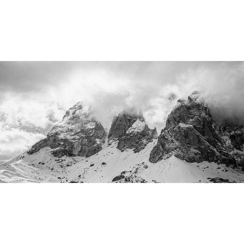 Dolomites Gold Ornate Wood Framed Art Print with Double Matting by Van de Goor, Lars
