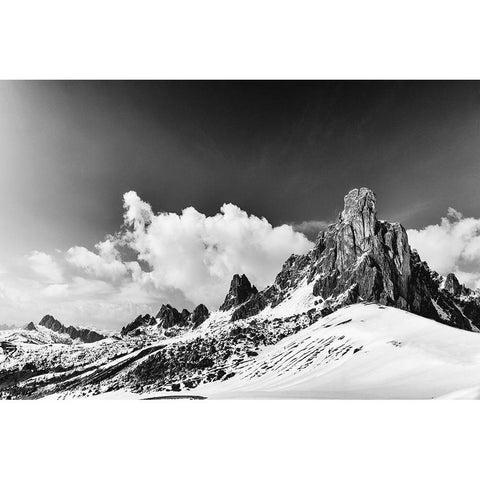 Dragons Tail Black Modern Wood Framed Art Print by Van de Goor, Lars
