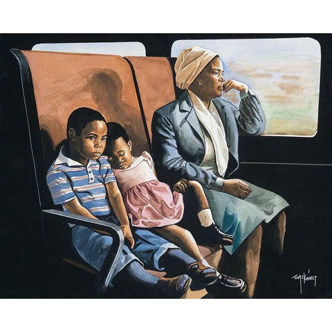 Road Trip I White Modern Wood Framed Art Print by McKinney, Tom