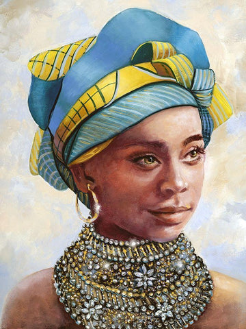 Soulful Beauty I White Modern Wood Framed Art Print with Double Matting by Brooks, Donna