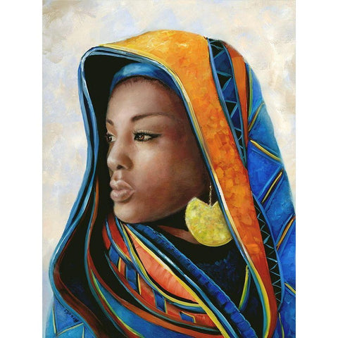 Soulful Beauty II Black Modern Wood Framed Art Print with Double Matting by Brooks, Donna