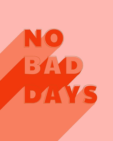 No Bad Days White Modern Wood Framed Art Print with Double Matting by Carpentieri, Natalie
