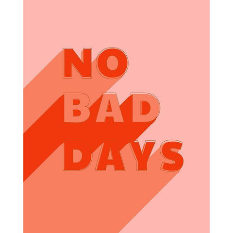 No Bad Days Black Modern Wood Framed Art Print by Carpentieri, Natalie