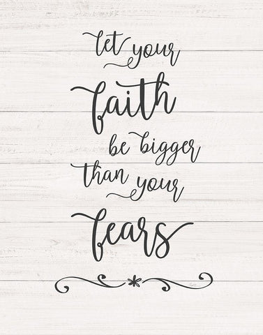 Faith Fears White Modern Wood Framed Art Print with Double Matting by Carpentieri, Natalie