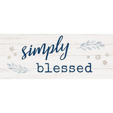 Simply Blessed Gold Ornate Wood Framed Art Print with Double Matting by Carpentieri, Natalie
