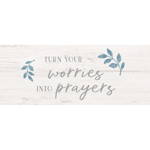 Worries into Prayers Black Modern Wood Framed Art Print by Carpentieri, Natalie
