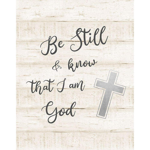 Be Still Black Modern Wood Framed Art Print with Double Matting by CAD Designs