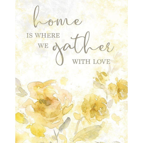 Gather with Love White Modern Wood Framed Art Print by Robinson, Carol