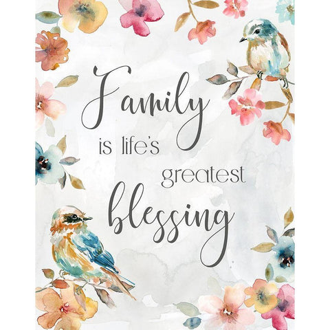 Spring Bird Blessing White Modern Wood Framed Art Print by Robinson, Carol