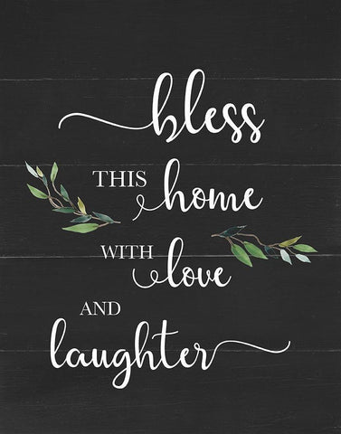 Love and Laughter Black Ornate Wood Framed Art Print with Double Matting by Robinson, Carol