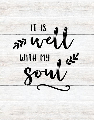 With my Soul White Modern Wood Framed Art Print with Double Matting by CAD Designs