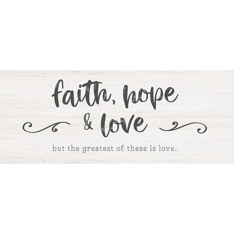 Greatest is Love White Modern Wood Framed Art Print by Carpentieri, Natalie