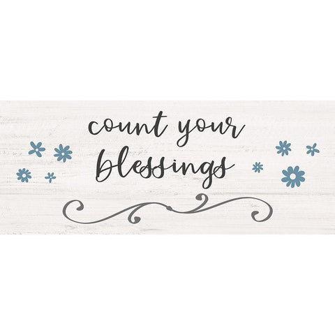 Count Blessings Black Modern Wood Framed Art Print by Carpentieri, Natalie