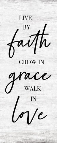 Walk in Love White Modern Wood Framed Art Print with Double Matting by Carpentieri, Natalie