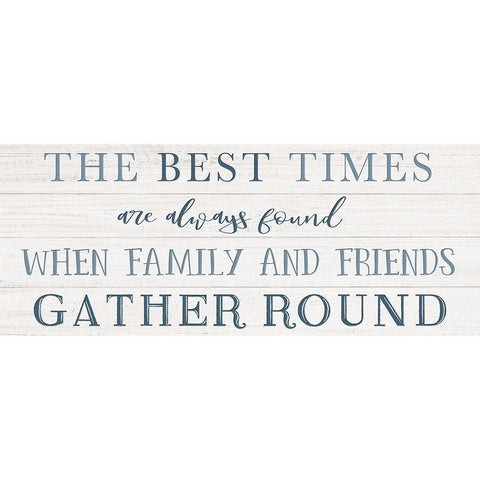 Family and Friends Gather Black Modern Wood Framed Art Print by Carpentieri, Natalie