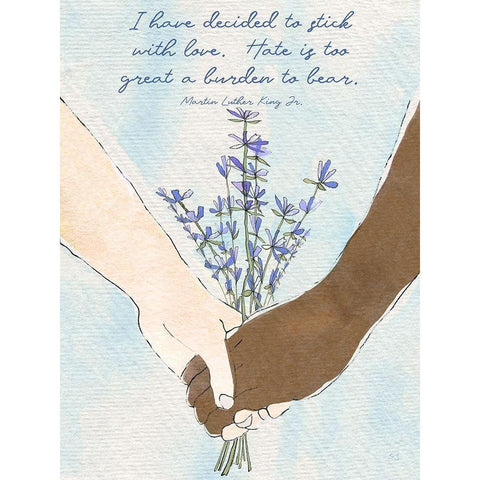 Stick With Love Gold Ornate Wood Framed Art Print with Double Matting by Jill, Susan