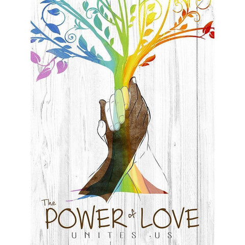 Power of Love Black Modern Wood Framed Art Print with Double Matting by Donovan, Kelly