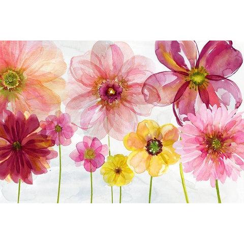 Pop of Spring Gold Ornate Wood Framed Art Print with Double Matting by Robinson, Carol