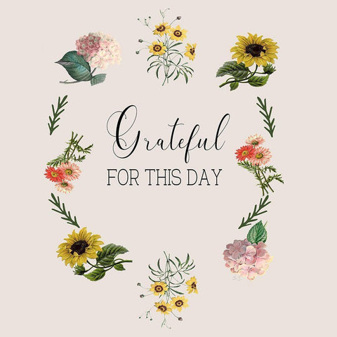 Grateful Gold Ornate Wood Framed Art Print with Double Matting by Jill, Susan