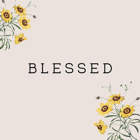 Blessed White Modern Wood Framed Art Print by Jill, Susan