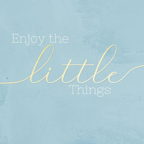 Enjoy the Little Things Black Modern Wood Framed Art Print by CAD Designs