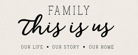 Our Life Our Story Our Home White Modern Wood Framed Art Print with Double Matting by CAD Designs