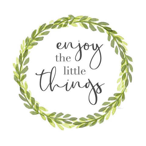 Little Things Gold Ornate Wood Framed Art Print with Double Matting by Carpentieri, Natalie