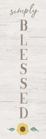 Simply Sunflower White Modern Wood Framed Art Print with Double Matting by Carpentieri, Natalie