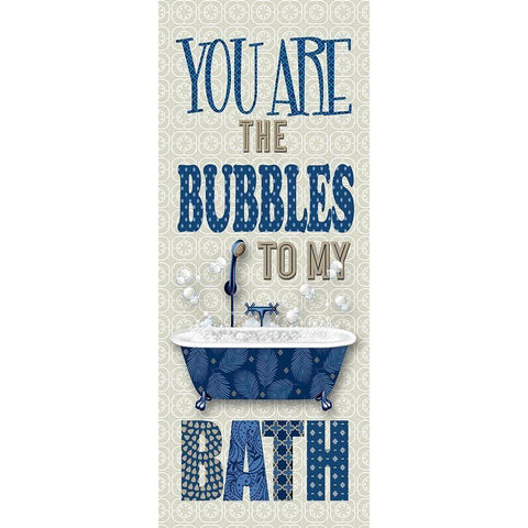 Bubbles to My Bath Gold Ornate Wood Framed Art Print with Double Matting by Robinson, Carol