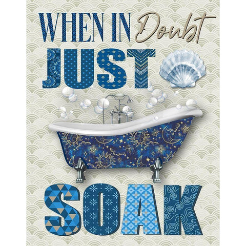 Just Soak White Modern Wood Framed Art Print by Knutsen, Conrad
