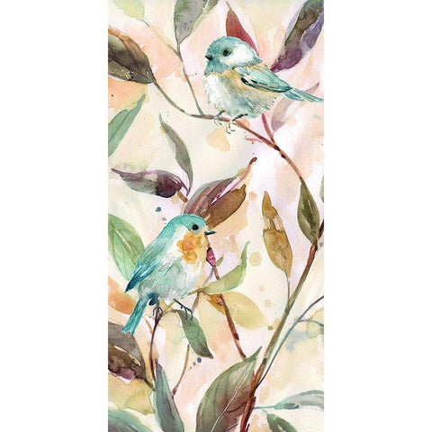 Bird Sanctuary I White Modern Wood Framed Art Print by Robinson, Carol