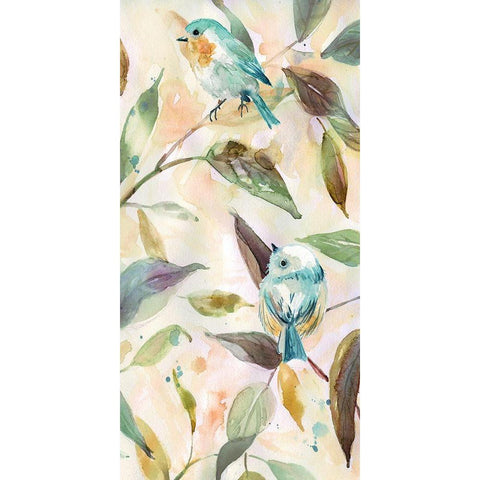 Bird Sanctuary Black Modern Wood Framed Art Print by Robinson, Carol