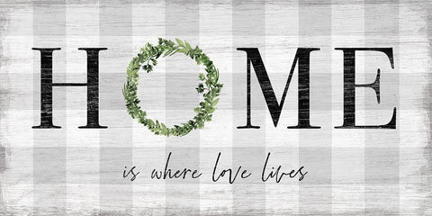 Where Love Lives White Modern Wood Framed Art Print with Double Matting by Carpentieri, Natalie