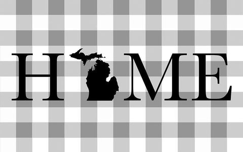 Michigan Home Black Ornate Wood Framed Art Print with Double Matting by Designs, CAD
