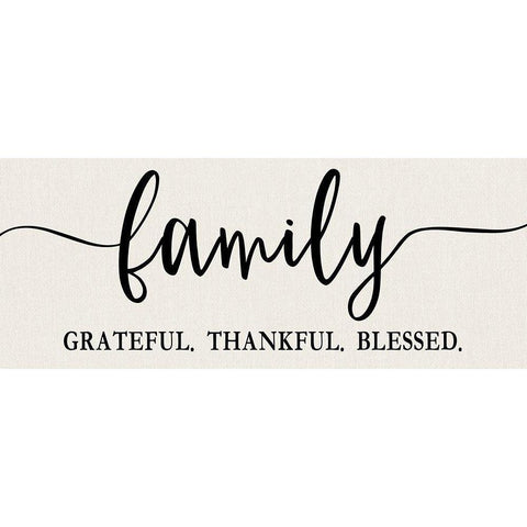 Family Grateful Gold Ornate Wood Framed Art Print with Double Matting by Carpentieri, Natalie