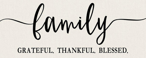 Family Grateful Black Ornate Wood Framed Art Print with Double Matting by Carpentieri, Natalie