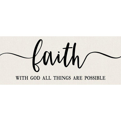 Faith All Things Possible Gold Ornate Wood Framed Art Print with Double Matting by Carpentieri, Natalie