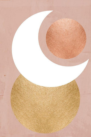 Lunar Mystic White Modern Wood Framed Art Print with Double Matting by Santiago, Daniela