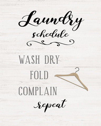 Laundry Complain Black Ornate Wood Framed Art Print with Double Matting by Carpentieri, Natalie