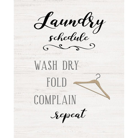 Laundry Complain White Modern Wood Framed Art Print by Carpentieri, Natalie