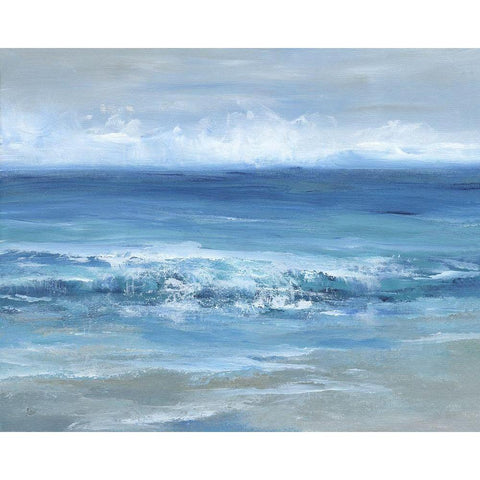 Ocean Beauty Black Modern Wood Framed Art Print with Double Matting by Nan