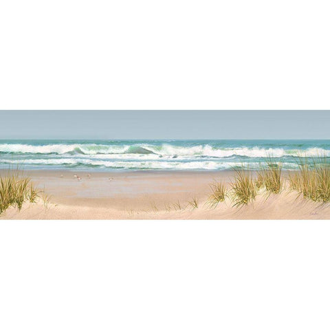 Jewelled Surf White Modern Wood Framed Art Print by Seslar, Lin