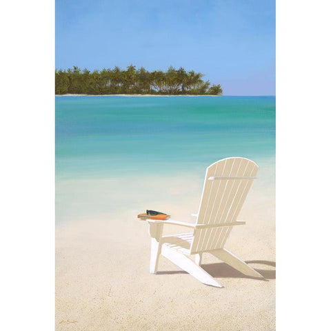 Beachfront Property Black Modern Wood Framed Art Print with Double Matting by Seslar, Lin