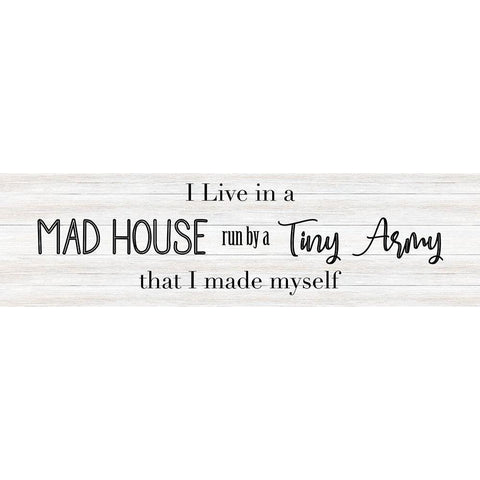 Tiny Army White Modern Wood Framed Art Print by CAD Designs
