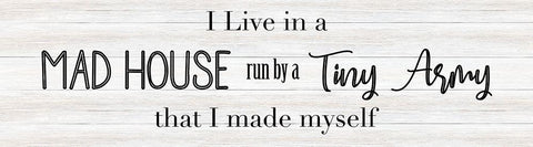 Tiny Army White Modern Wood Framed Art Print with Double Matting by CAD Designs